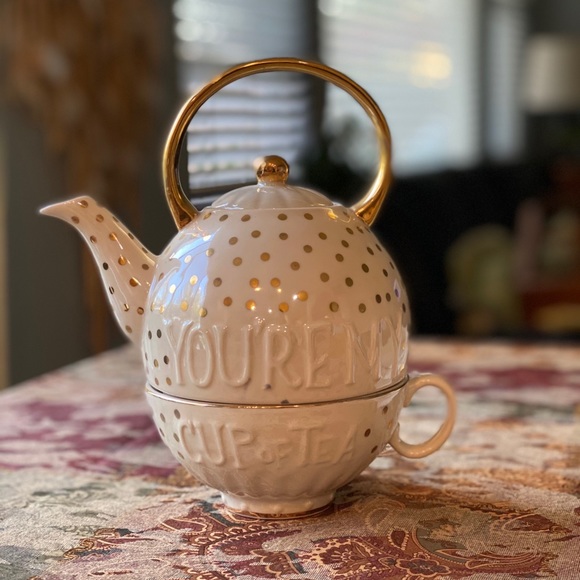 Anthropologie You’re My Cup Of Tea” Teapot Cup